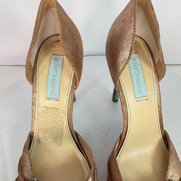 Blue by Betsey Johnson Crystal Rhinestone Stilettos Sz 7.5 PrincessCore Romantic - Picture 4 of 8